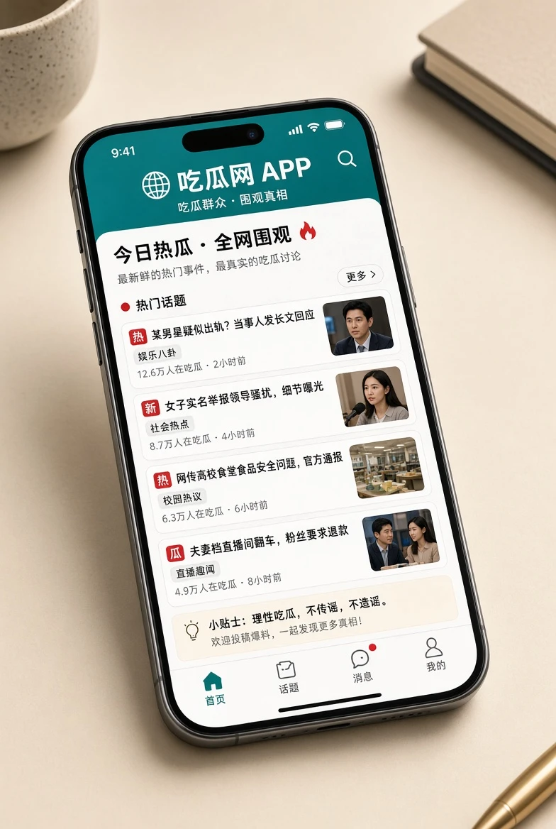 吃瓜网APP栏目内容画面