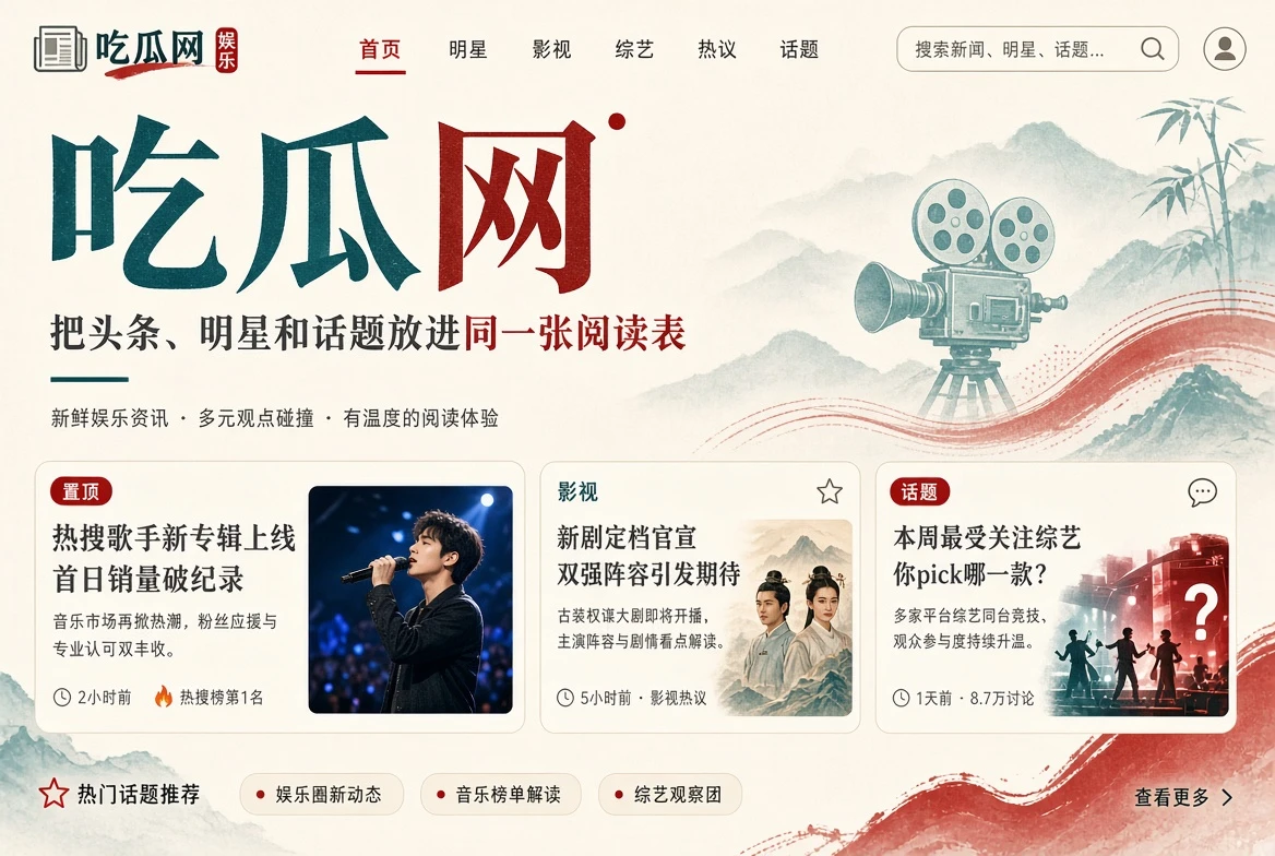 吃瓜网资讯首页封面画面